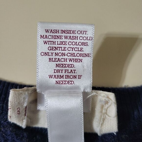 SO® Junior's Navy Stripe Crewneck Lightweight Waffle-knit Sweater - Picture 12 of 13